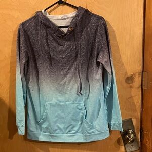 Gradient Hoodie with Front Pocket